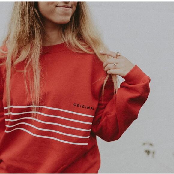 Live Original Gildan LO Sweatshirt Red Crewneck Women’s Large by Sadie Robertson - Picture 1 of 8